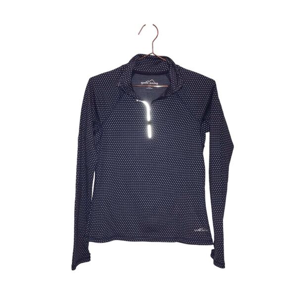 Eddie Bauer Women’s blue Polka Dot Top pullover fleece size small - Picture 1 of 6